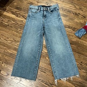 High-rise Wide-leg crop jeans